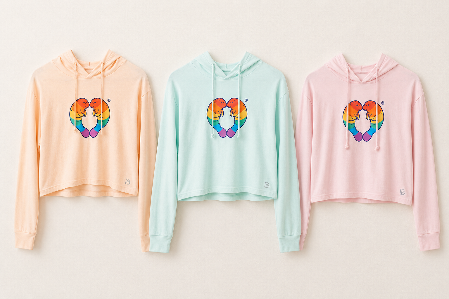 Manatee Love Cropped Hoodie - Image 5
