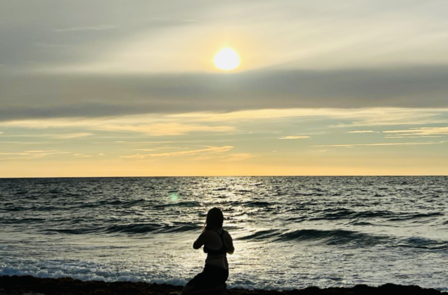 jen on beach